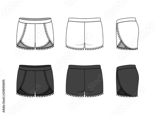 Blank clothing templates.