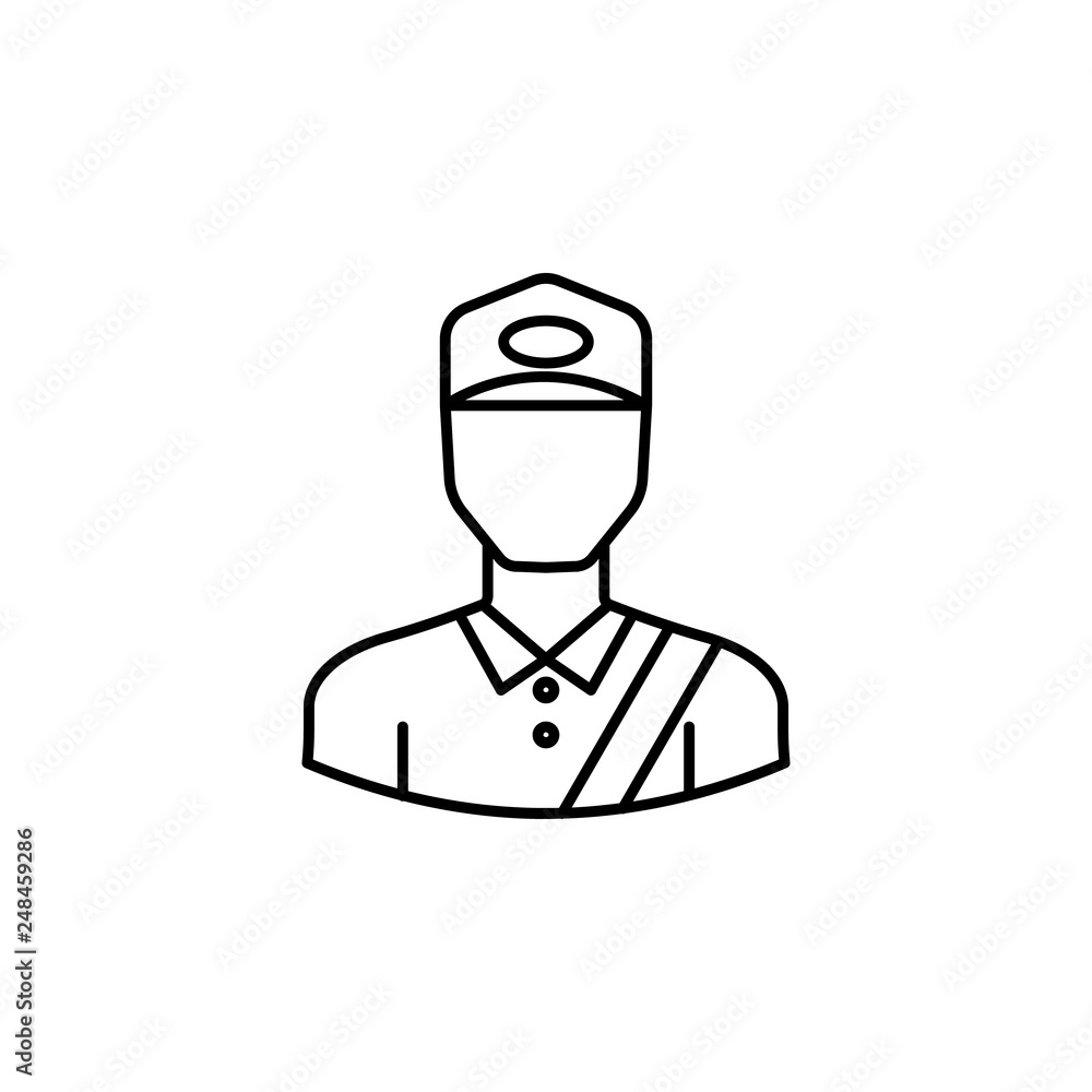 avatar courier outline icon. Signs and symbols can be used for web logo mobile app UI UX avatar courier outline icon. Signs and symbols can be used for web logo mobile app UI UX