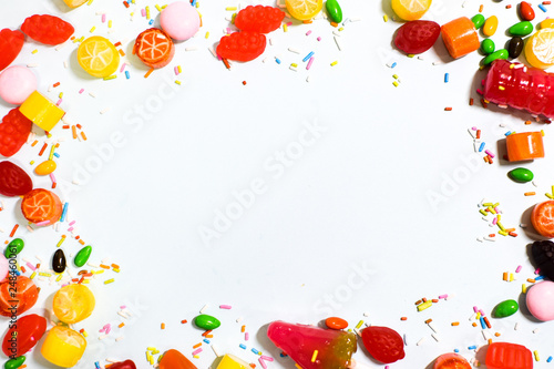 Fototapeta Naklejka Na Ścianę i Meble -  아름답고 다채로운 색의 사탕들