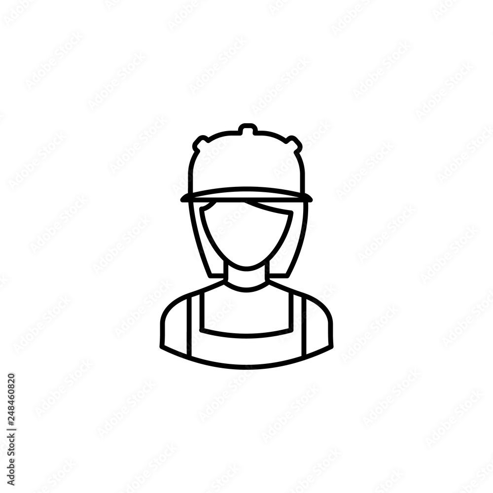 avatar builder outline icon. Signs and symbols can be used for web logo mobile app UI UX