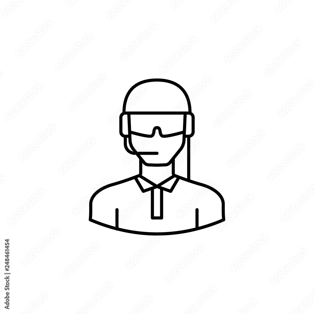 avatar soldier outline icon. Signs and symbols can be used for web logo mobile app UI UX avatar soldier outline icon. Signs and symbols can be used for web logo mobile app UI UX