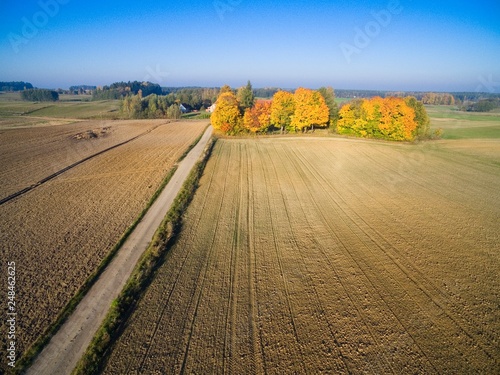 Aerial view of countryscape...
