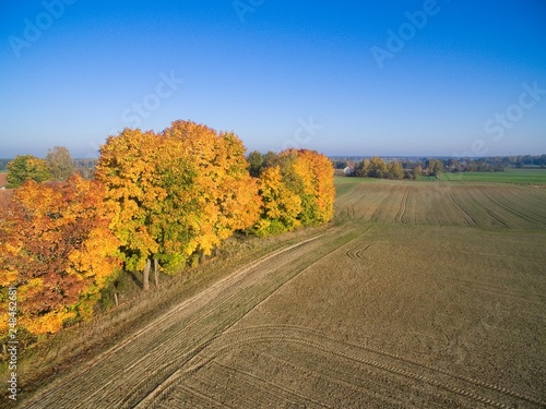 Aerial view of countryscape...