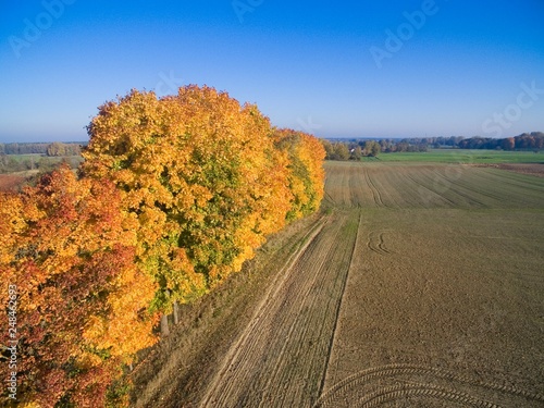Aerial view of countryscape...