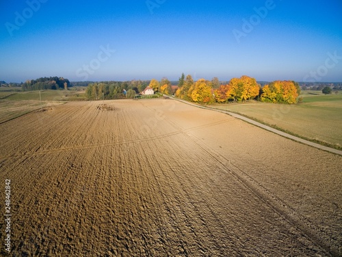 Aerial view of countryscape...