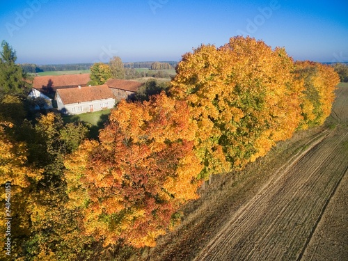 Aerial view of countryscape...