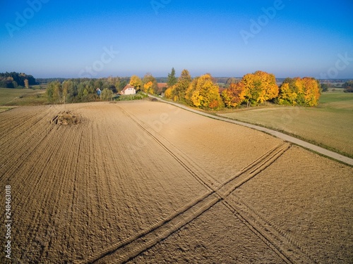 Aerial view of countryscape...