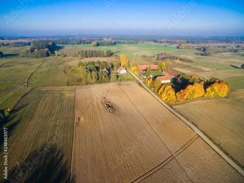 Aerial view of countryscape...
