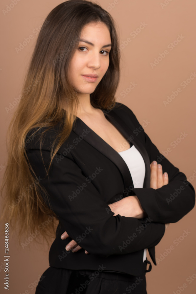 a successful business girl in a office a successful business girl in a office