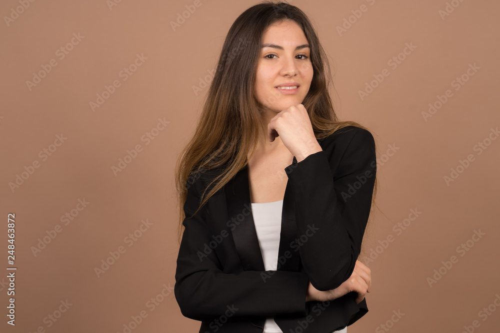 a successful business girl in a office a successful business girl in a office