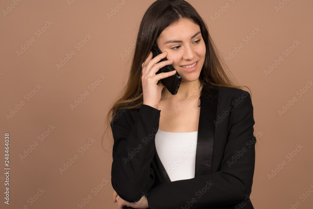 a successful business girl in a office a successful business girl in a office
