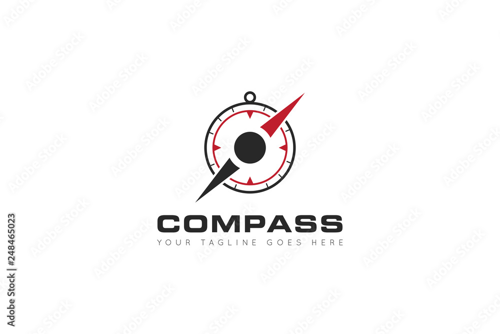 Obraz premium compass logo and icon vector illustration design template