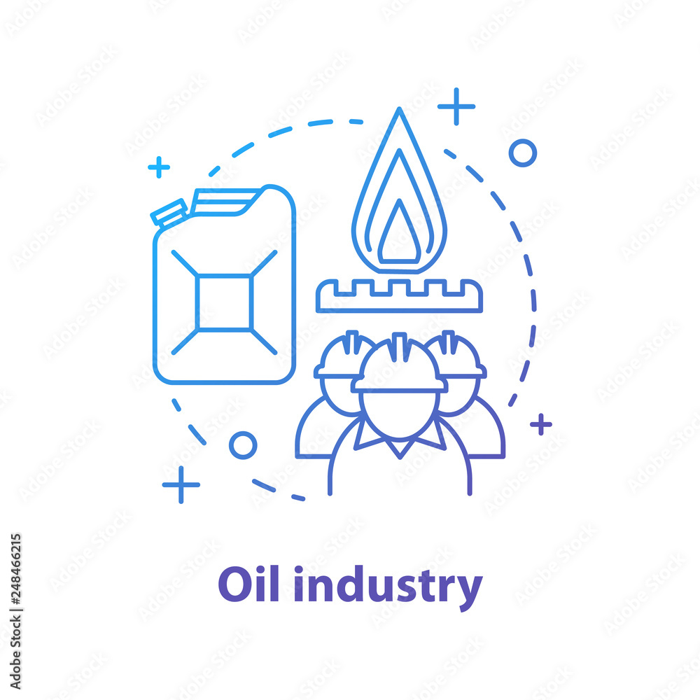 Fototapeta premium Oil industry concept icon