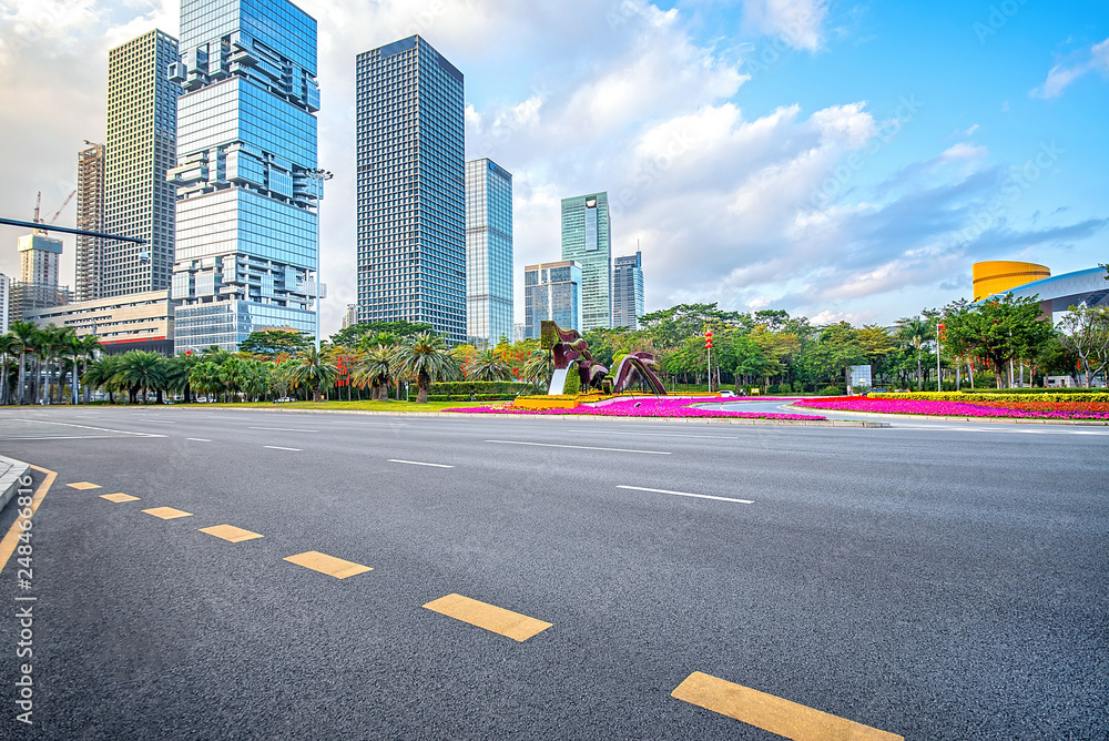 Shenzhen Shennan Avenue and urban architecture scenery