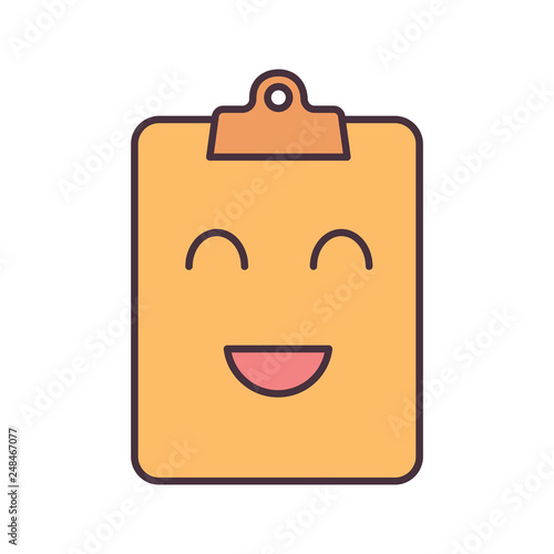 Smiling clipboard color icon