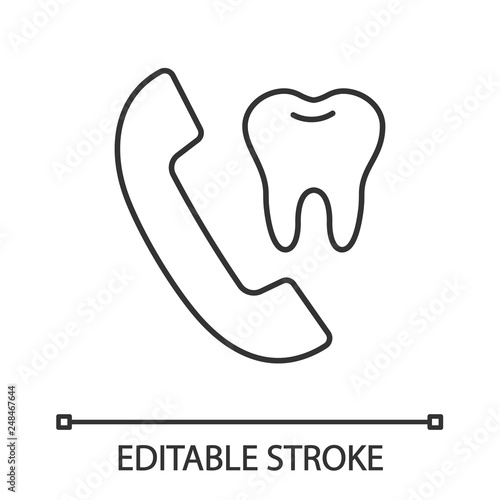 Dentist appointment linear icon
