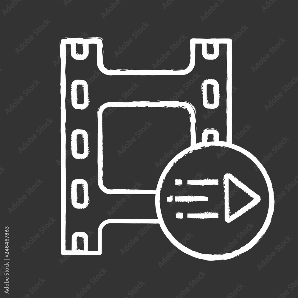 Motion graphics chalk icon Motion graphics chalk icon