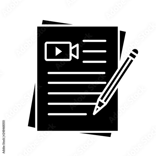Movie scripts glyph icon