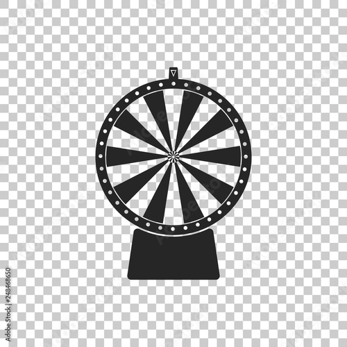 Lucky wheel icon isolated on transparent background. Flat design. Vector Illustration