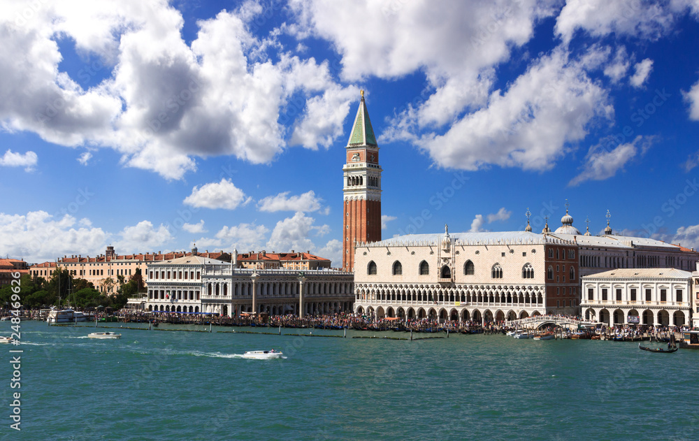 Grand canal in Venice. View at St. Marco square