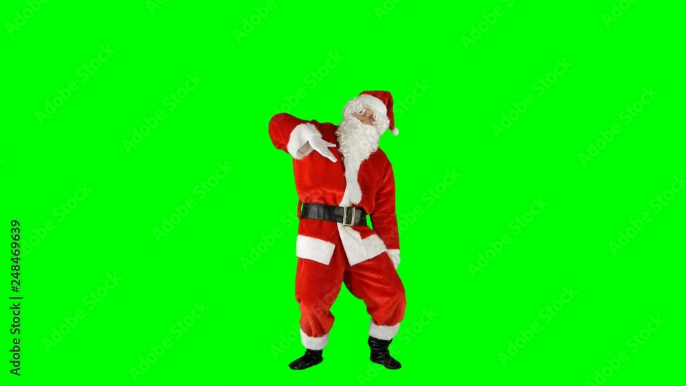 Christmas Santa Claus Hip Hop Rapper Green Screen Christmas Santa Claus Hip Hop Rapper Green Screen