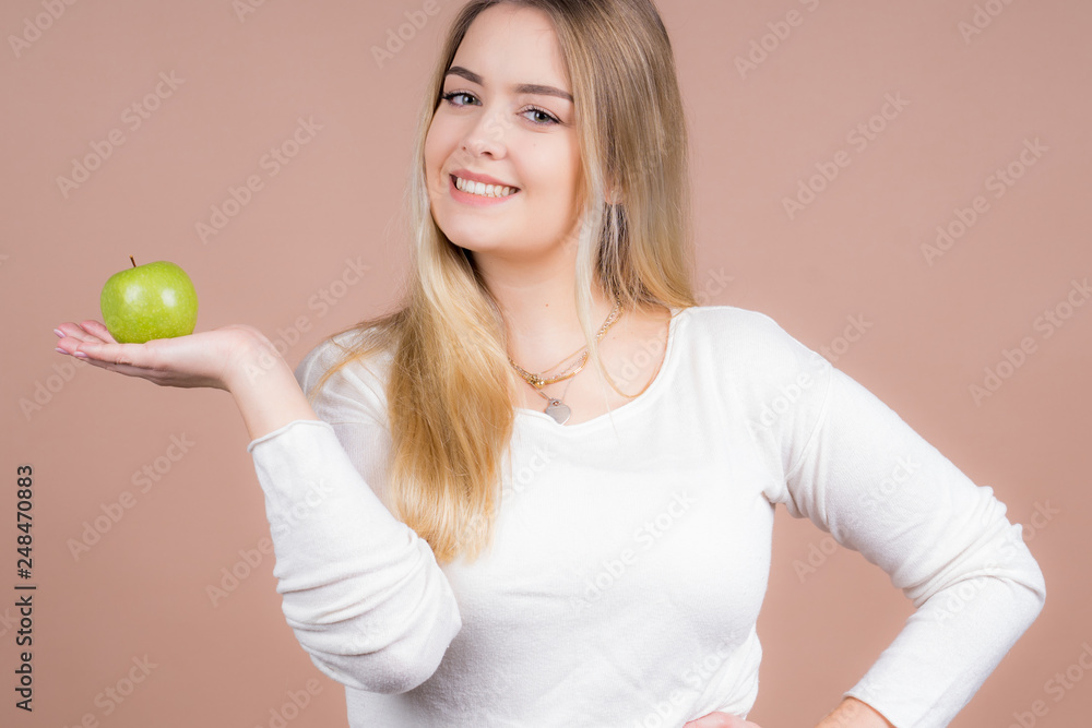 girl with an apple girl with an apple