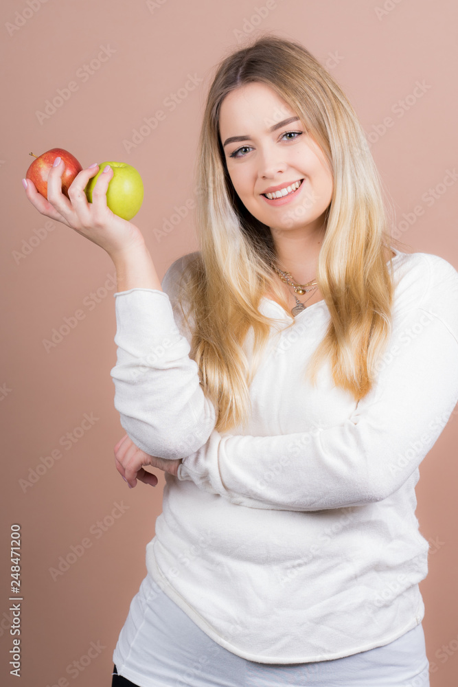 girl with an apple girl with an apple