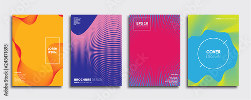 Obraz na płótnie Minimal Vector cover designs. Future Poster template. w salonie