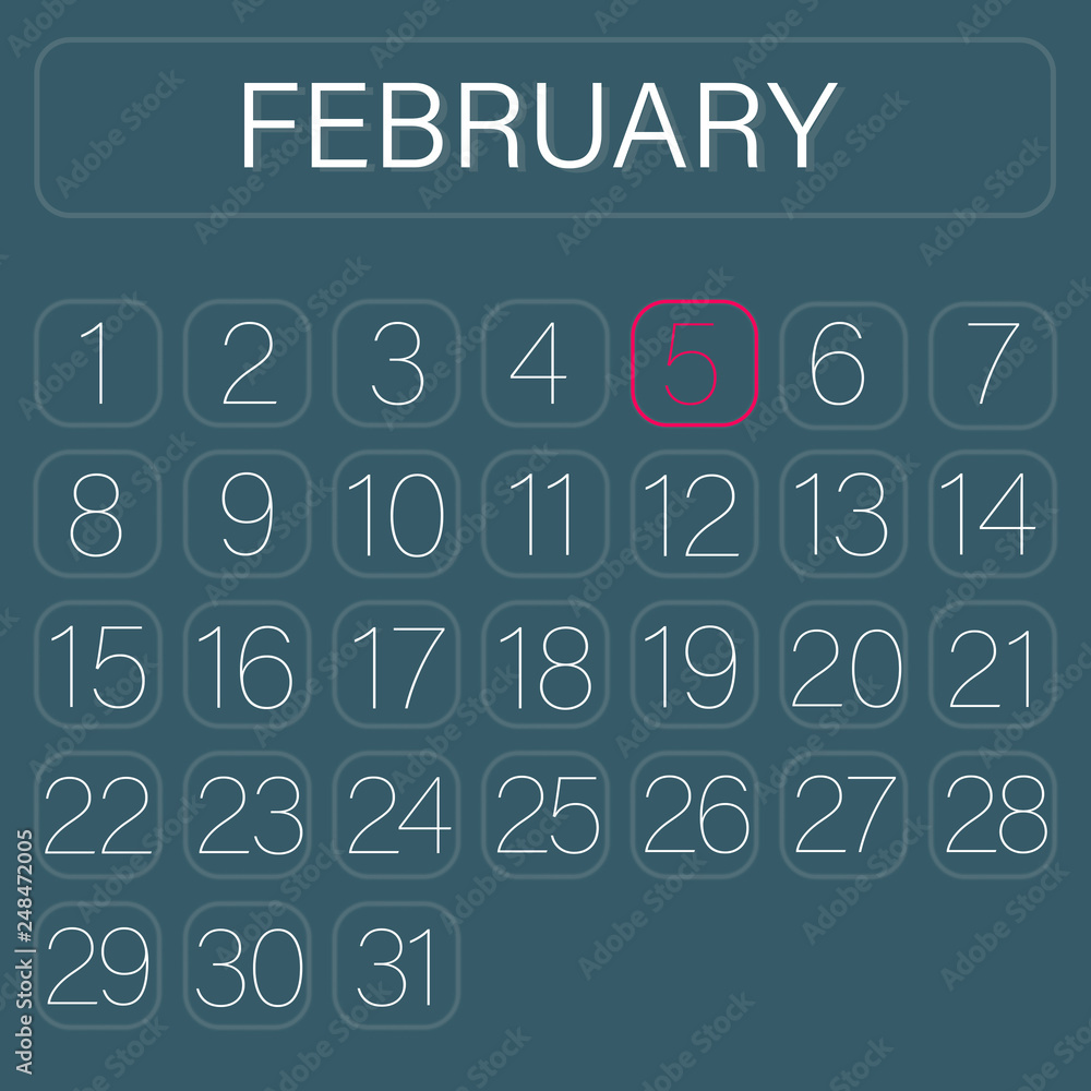 Calender Page February 5