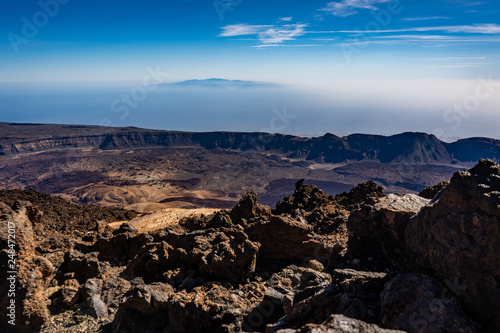 Blick vom Teide auf Teneriffa und Palma