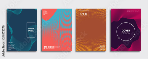 Obraz na płótnie Minimal Vector cover designs. Future Poster template. w salonie