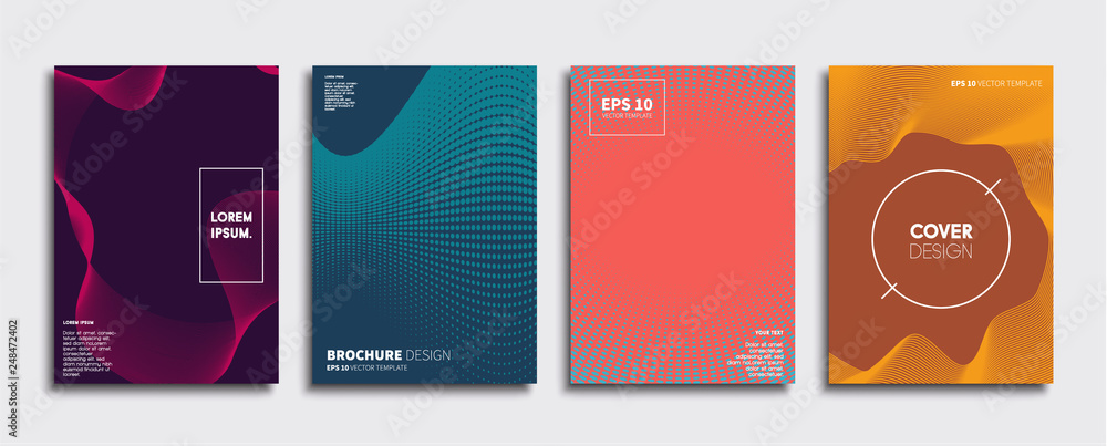 Fototapeta premium Minimal Vector cover designs. Future Poster template.