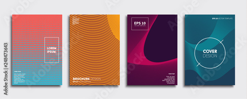 Obraz na płótnie Minimal Vector cover designs. Future Poster template. w salonie