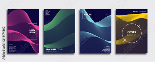 Obraz na płótnie Minimal Vector cover designs. Future Poster template. w salonie