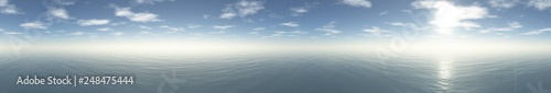 panorama of the sea  view of the seascape  the sun over the water  clouds and the sea