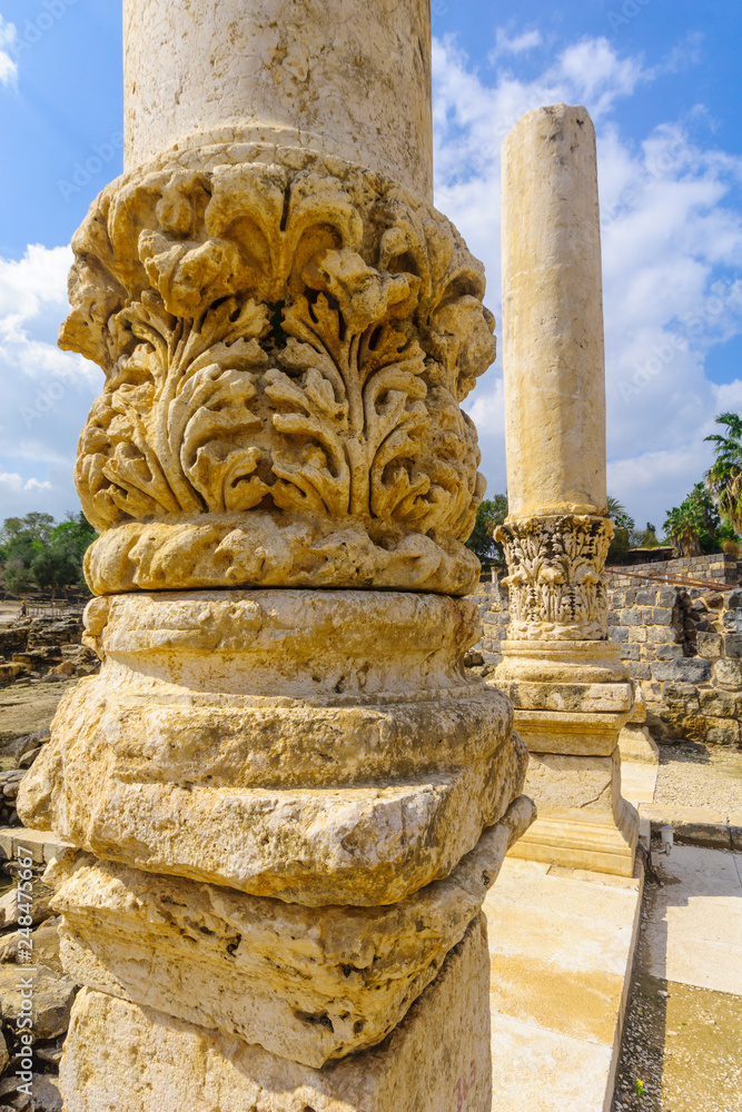 Columns in the ancient city of Bet Shean