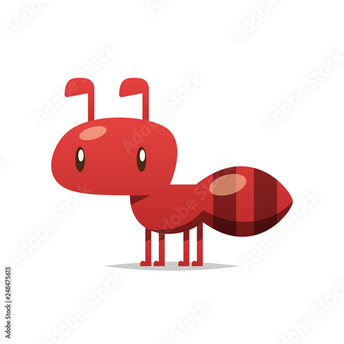 Cartoon ant vector isolated illustration