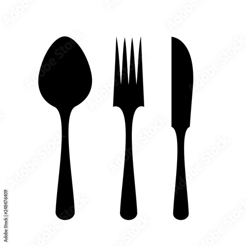 Spoon fork knife icon