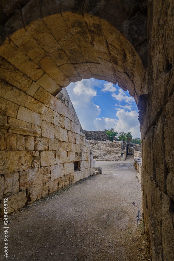 Obraz premium Roman theater in the ancient city of Bet Shean