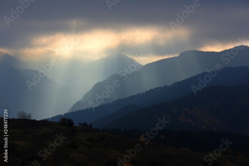 Sunrise in the Rhodope mountain