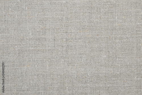 texture of rough linen fabric gray color, closeup