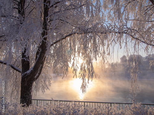Tableau sur toile winter landscape , Oulu,, Finland