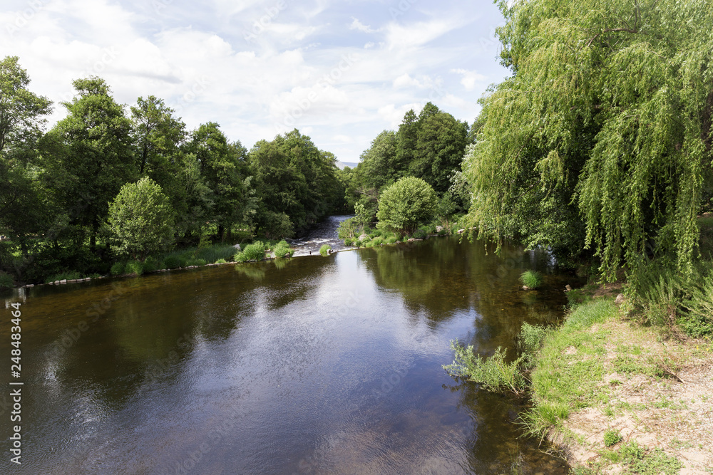 water running slow and calm down a river