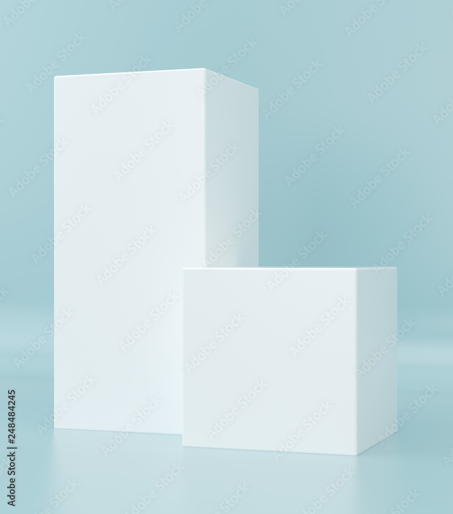 Empty room with a pedestal for presentation. 3d rendering Empty room with a pedestal for presentation. 3d rendering