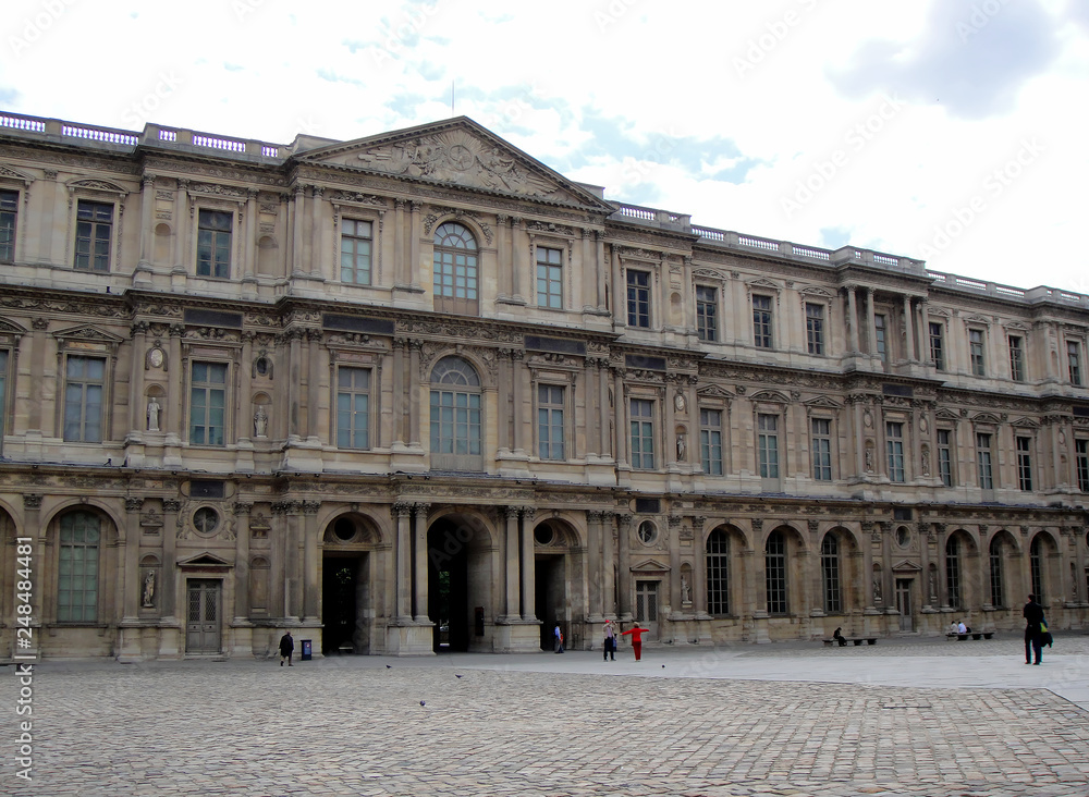 Louvre Museum. Paris, France. Beautiful city and ancient buildings tell the story of centuries past.