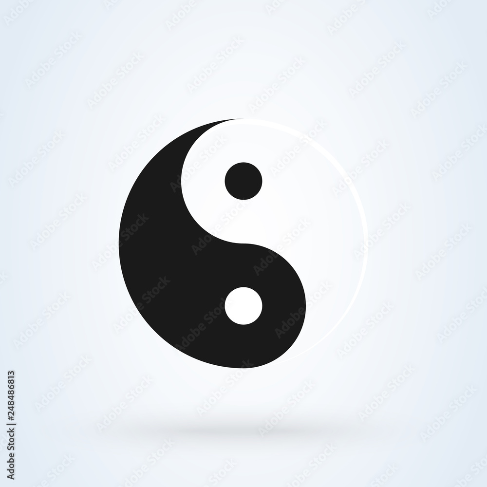 Ying yang symbol of harmony and balance vector Ying yang symbol of harmony and balance vector