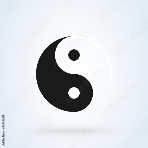 Ying yang symbol of harmony and balance vector