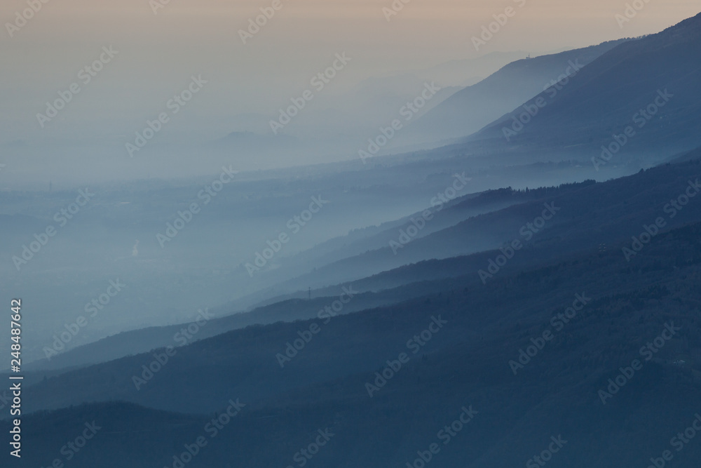 Evening in Valdobbiadene vallery