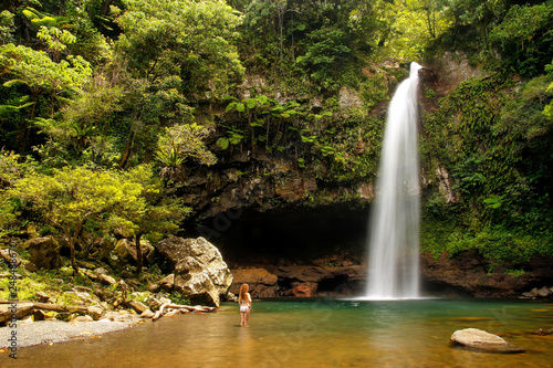 Lower Tavoro Waterfalls in Bouma National Heritage Park  Taveuni Island  Fiji