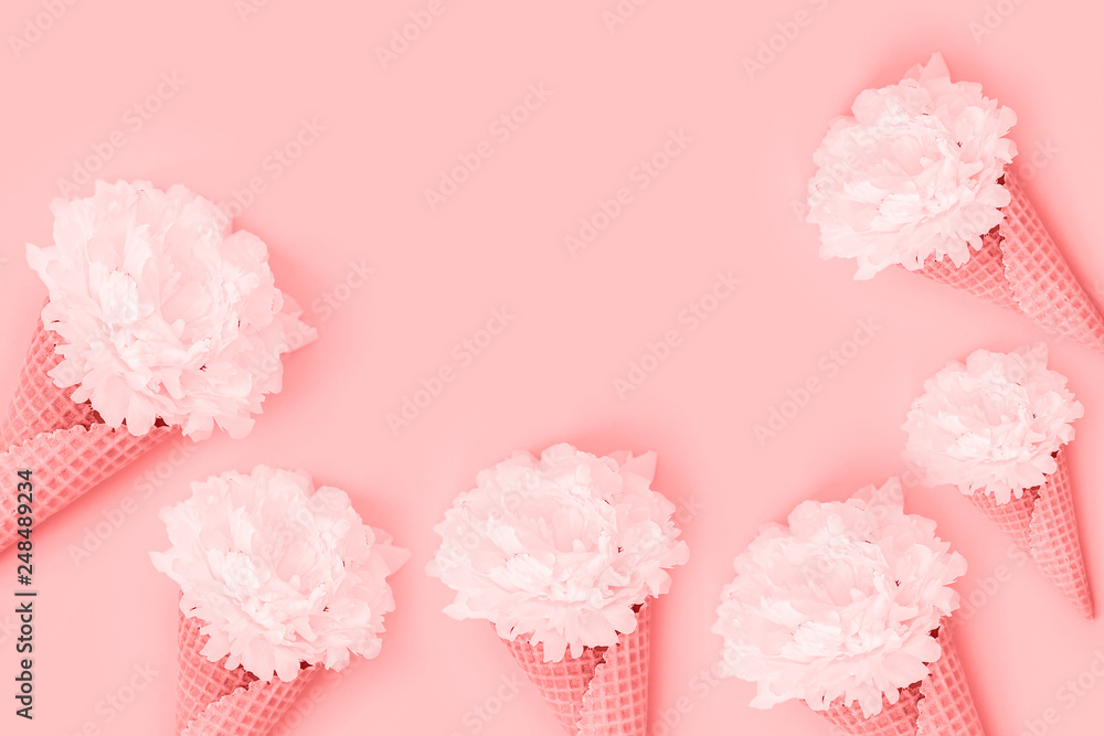 flowers, herbs, branches and leaves. Color of the year 2019 flowers, herbs, branches and leaves. Color of the year 2019